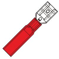 Waterdichte Föhnvlakstekerhuls 6,3x0,8mm voor 0,5-1,5 mm2