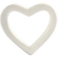 Creativ Company Hart, h: 12,5 cm, d: 2,5 cm, b: 13,5 cm, wit, 1 stuk