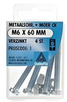 M.schroef moer ck m6x60mm 4st - Deltafix