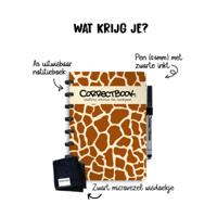 Correctbook Curious Giraffe A5 Gelinieerd - Uitwisbaar / Herschrijfbaar Notitieboek