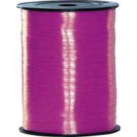 Fuchsia roze sier cadeau lint 500 meter x 5 milimeter breed   - - thumbnail