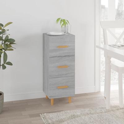 Dressoir 34,5x34x90 cm bewerkt hout grijs sonoma eikenkleurig