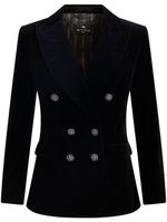 ETRO blazer en velours à boutonnière croisée - Noir - thumbnail