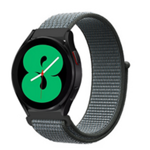 Garmin Vivoactive 4 / 4L - Sport Loop nylon bandje - Donkergrijs / blauw gemêleerd