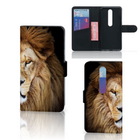 Nokia 6.1 (2018) Telefoonhoesje met Pasjes Leeuw - thumbnail