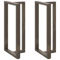 Bartafelpoten 2 st T-vormig 60x35x(110-111) cm staal naturel