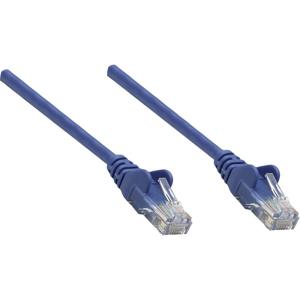 Intellinet 737050 RJ45 Netwerkkabel, patchkabel CAT 6A S/FTP 0.25 m Blauw Afgeschermd (enkel), Afscherming totaal, Halogeenvrij 1 stuk(s)