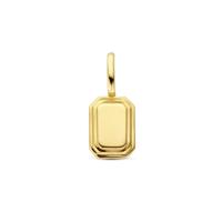 14K Geelgouden Graveerhanger - Persoonlijk en Luxe Sieraad met Betekenis