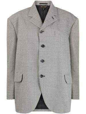 Comme Des Garçons blazer en laine à carreaux oversize - Noir