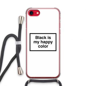 Black is my happy color: iPhone SE 2020 Transparant Hoesje met koord