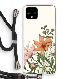 Floral bouquet: Pixel 4 Transparant Hoesje met koord