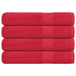 VidaXL Saunahanddoeken 4 st 80x200 cm 360 g/m² 100% katoen rood