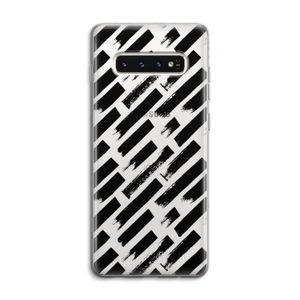 Zwarte vegen: Samsung Galaxy S10 4G Transparant Hoesje