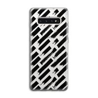 Zwarte vegen: Samsung Galaxy S10 4G Transparant Hoesje