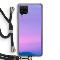Sunset pastel: Samsung Galaxy A12 Transparant Hoesje met koord