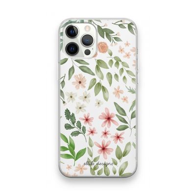 Botanical sweet flower heaven: iPhone 12 Pro Max Transparant Hoesje