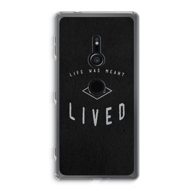 To be lived: Sony Xperia XZ2 Transparant Hoesje