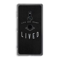 To be lived: Sony Xperia XZ2 Transparant Hoesje