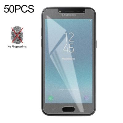 50 stuks non-Full matte Frosted gehard glas film voor Galaxy j2 (2018) geen retail pakket