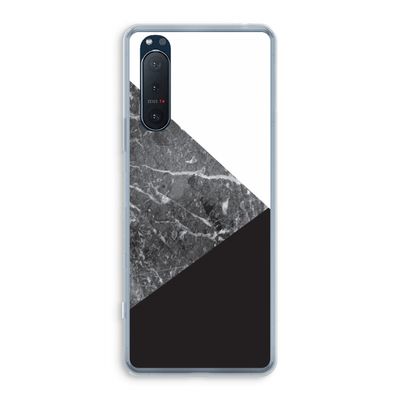 Combinatie marmer: Sony Xperia 5 II Transparant Hoesje