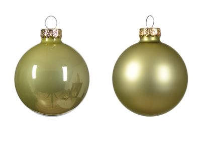 Kerstbal glas d6 cm pstch ass 10st kerst - Decoris