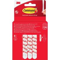 Command kleefstrips, large, wit, blister van 8 stuks