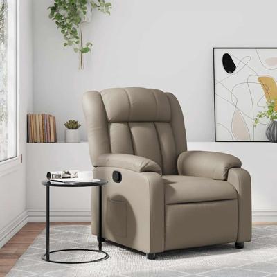 Fauteuil verstelbaar kunstleer cappuccinokleurig