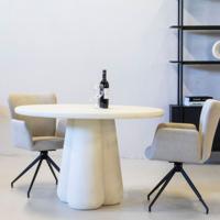 Eettafel Boaz Rond Beige 120cm - Giga Meubel - thumbnail