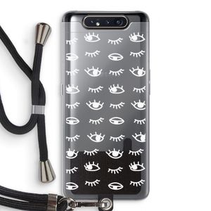 Eye pattern #3: Samsung Galaxy A80 Transparant Hoesje met koord