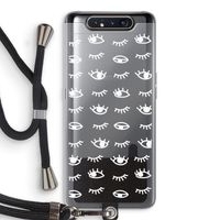 Eye pattern #3: Samsung Galaxy A80 Transparant Hoesje met koord