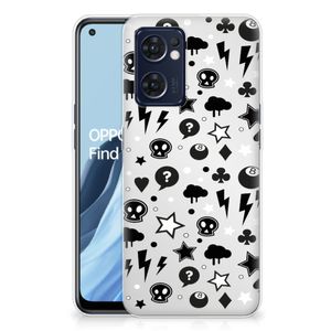 Silicone Back Case OPPO Reno 7 5G | Find X5 Lite Silver Punk