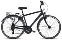 Legnano Cambridge 28 Inch 54 cm Heren 7V V-Brakes Matzwart/Grijs - thumbnail