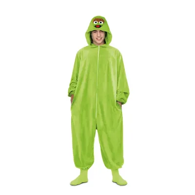 Oscar Sesamstraat Onesie Kostuum Volwassenen
