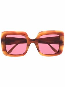 Gucci Eyewear lunettes de soleil à logo GG - Marron