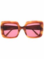 Gucci Eyewear lunettes de soleil à logo GG - Marron