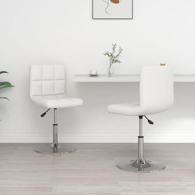 Eetkamerstoelen 2 st kunstleer wit