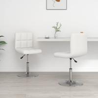 Eetkamerstoelen 2 st kunstleer wit