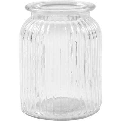 Creativ Company Glazen pot, h: 14,5 cm, d 11 cm, gatgrootte 7 cm, 6 stuk/ 1 doos