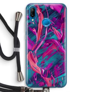 Pink Clouds: Huawei P20 Lite Transparant Hoesje met koord