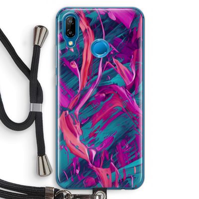 Pink Clouds: Huawei P20 Lite Transparant Hoesje met koord