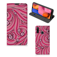 Samsung Galaxy A20s Bookcase Swirl Pink