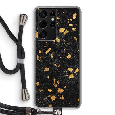 Terrazzo N°7: Samsung Galaxy S21 Ultra Transparant Hoesje met koord