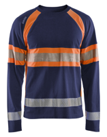 Blåkläder High-Vis T-Shirt lange mouwen 35101030 | Marine/High-Vis Geel | Maat M - 7330509672457