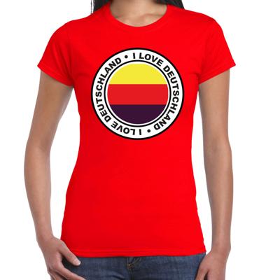 Verkleed T-shirt voor dames - Duitsland - rood - supporter - themafeest