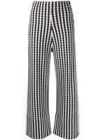 AERON pantalon en coton à carreaux - Blanc
