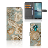 Hoesje voor Nokia 3.4 Vintage Bird Flowers