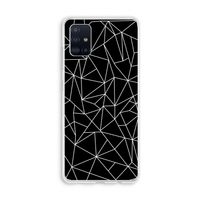 Geometrische lijnen wit: Galaxy A51 4G Transparant Hoesje