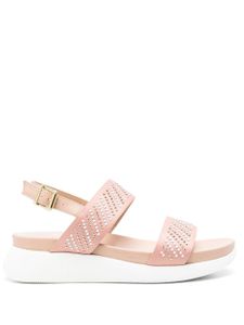 Baldinini sandales à ornements en cristal - Rose