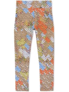 Burberry Kids legging à motif Monogram Map - Tons neutres