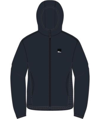 Jack wolfskin Mogari Hooded Fz Fleece Dames Dark Navy S